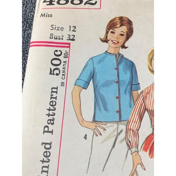 Simplicity Misses Blouse Sewing Pattern sz 8-22 4882 - uncut - Picture 3 of 9